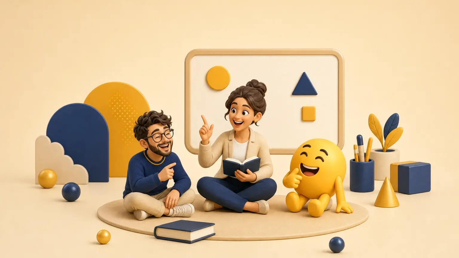 Illustration originale pour l’article « Blagues d’école : humour simple pour faire rire les enfants »