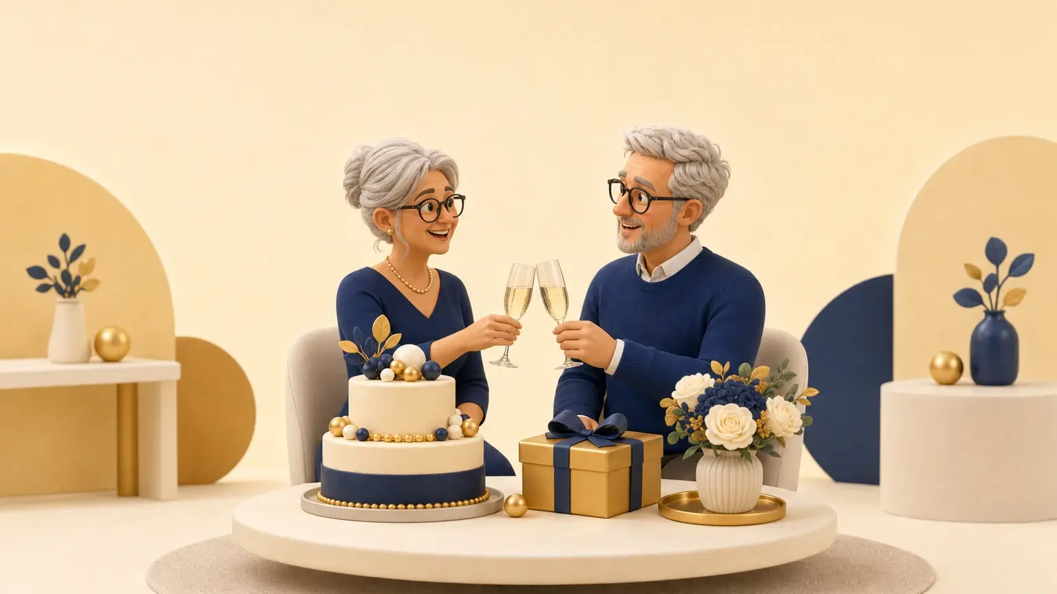 Illustration originale pour l’article « Blagues pour un anniversaire de 60 ans : 45 messages avec le bon ton »